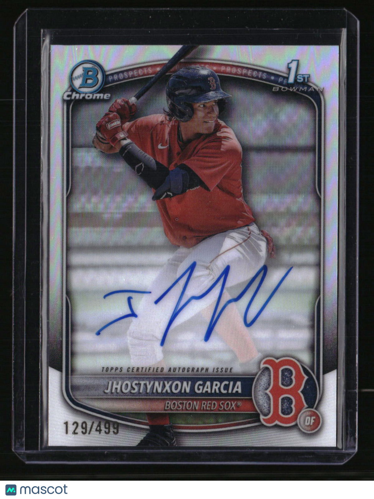 2025 Bowman Jhostynxon Garcia Chrome Prospect Autographs Refractor #/499