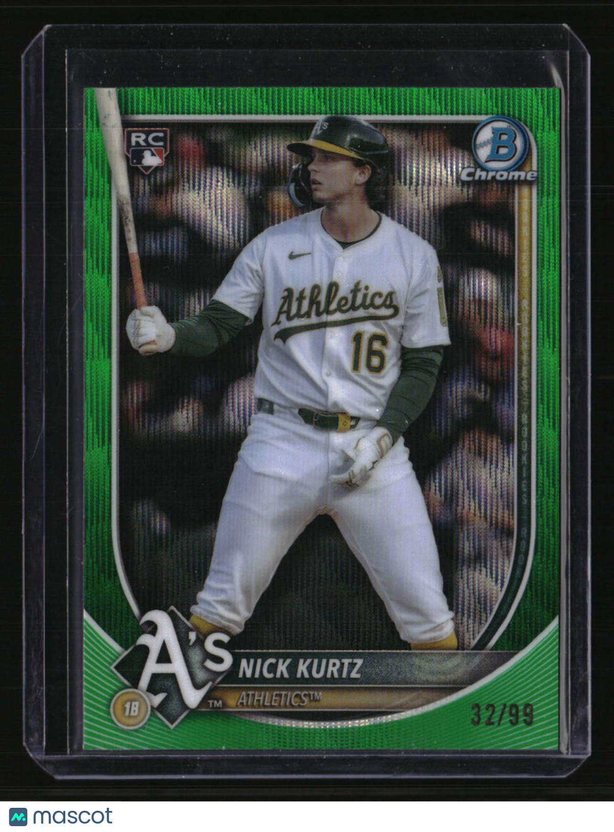 2025 Bowman Chrome Nick Kurtz Green Wave #/99