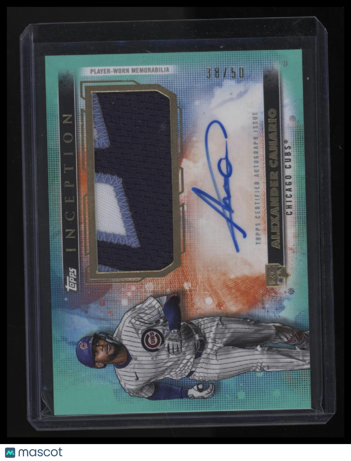 2024 Topps Inception Alexander Canario Autographed Patch Aqua #/50