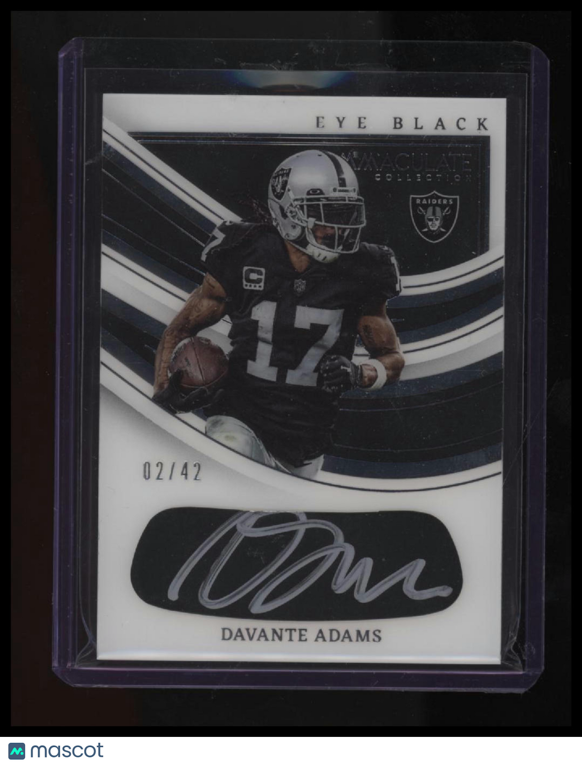 2023 Panini Immaculate Collection Davante Adams Immaculate Eye Black #/42