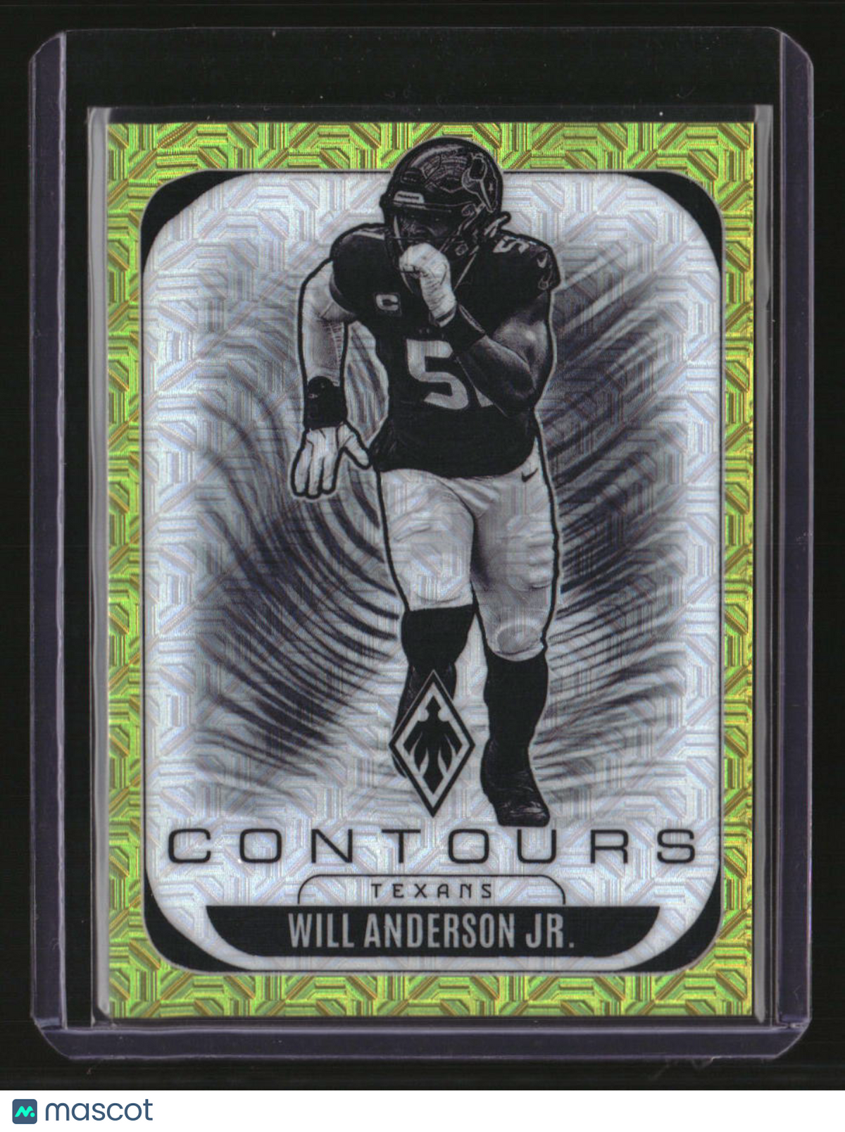 2025 Panini Phoenix Will Anderson Jr. Contours Yellow Mojo Prizm #/49
