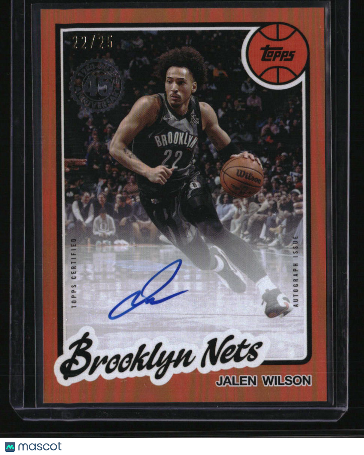2025-26 Topps Jalen Wilson 1981 Autographs Orange Rainbow #/25