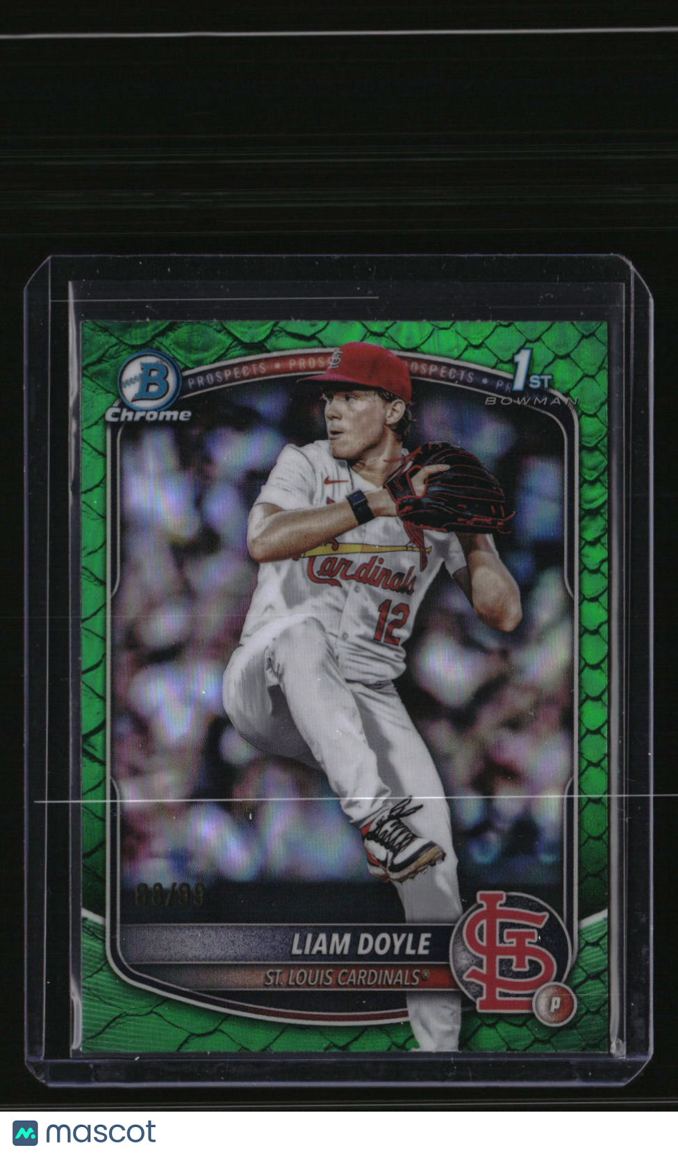 2025 Bowman Draft Liam Doyle Chrome Green Reptilian Refractor #/99