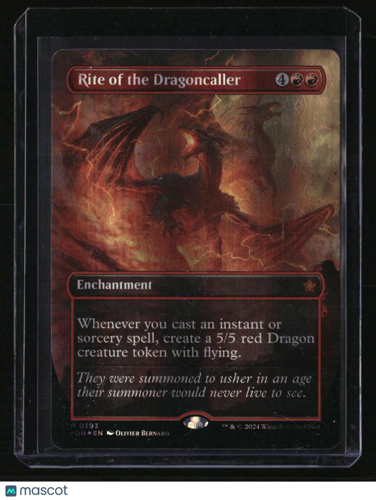 Foundations Rite of the Dragoncaller (Borderless) (Mana Foil)