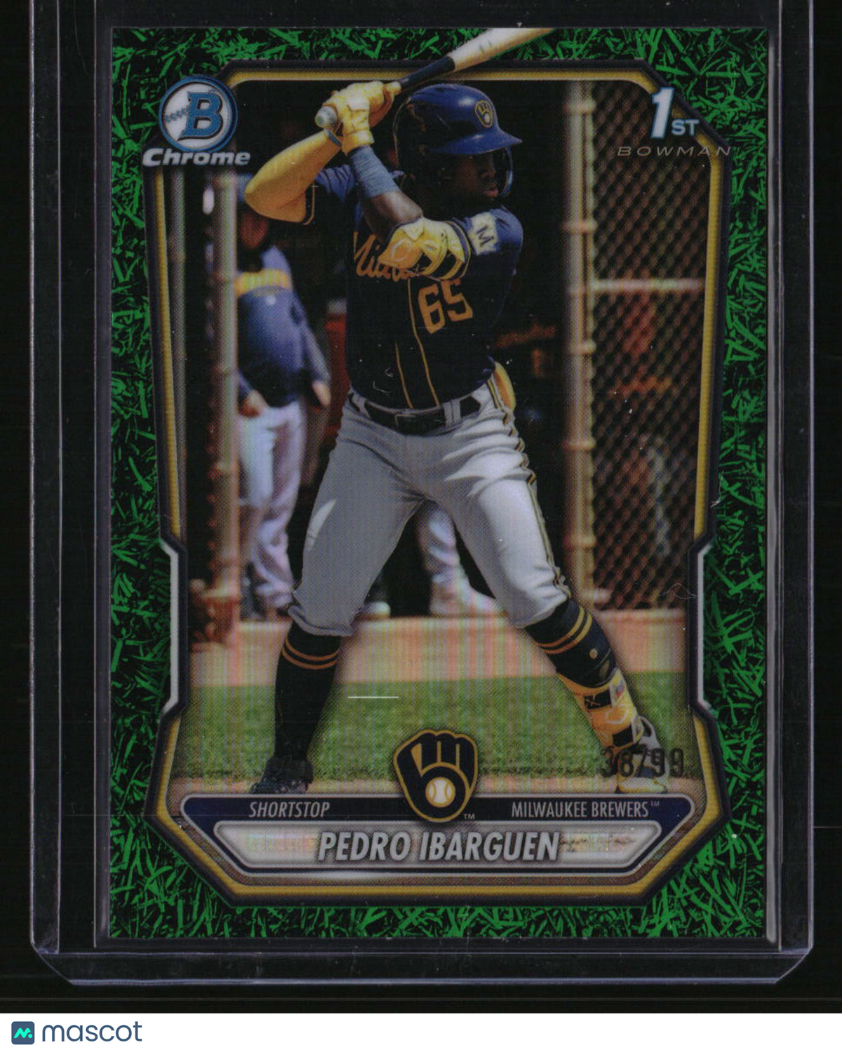 2026 Bowman Pedro Ibarguen Chrome Prospects Green Grass Refractor #/99