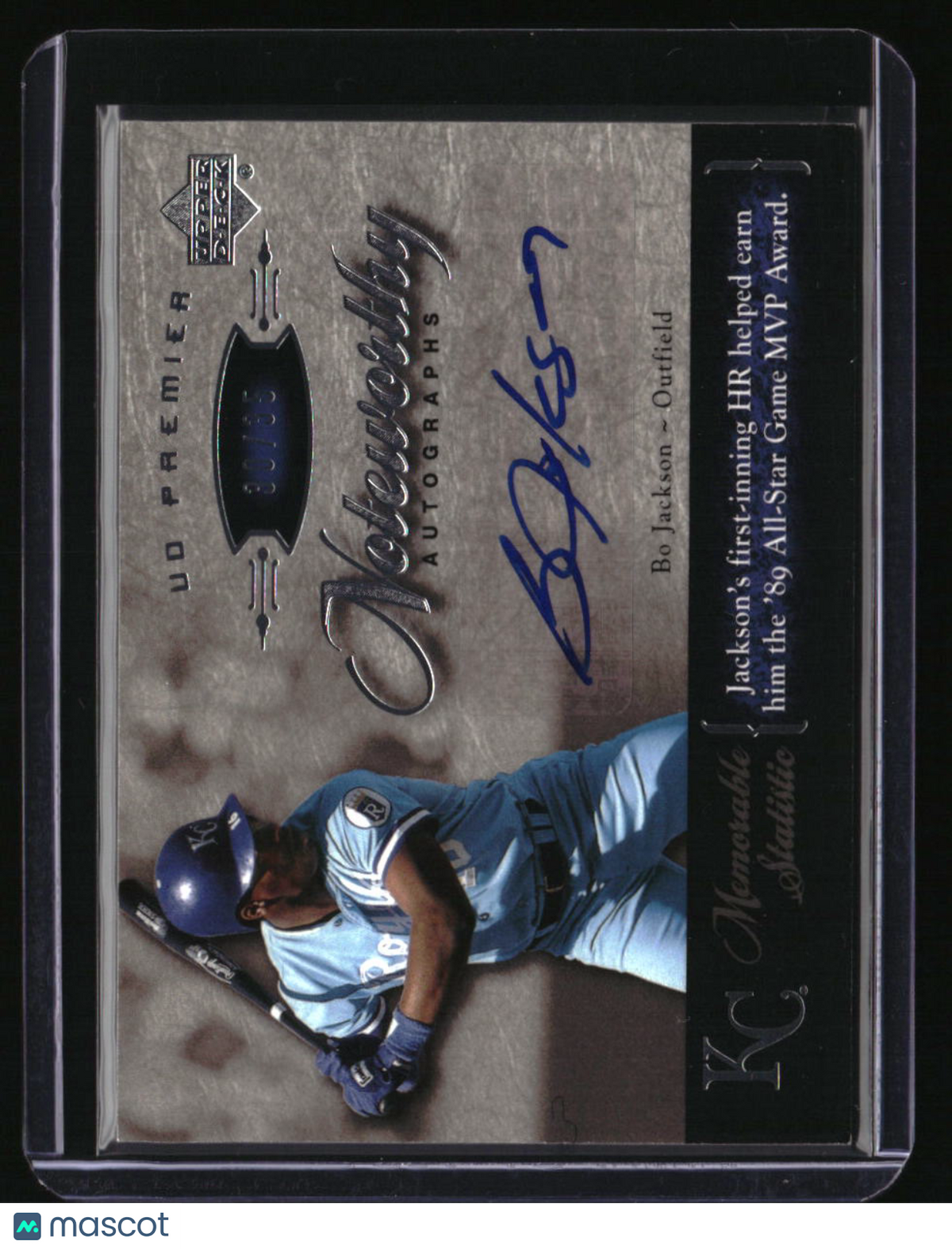 2007 Upper Deck Premier Bo Jackson Noteworthy Autographs #/35