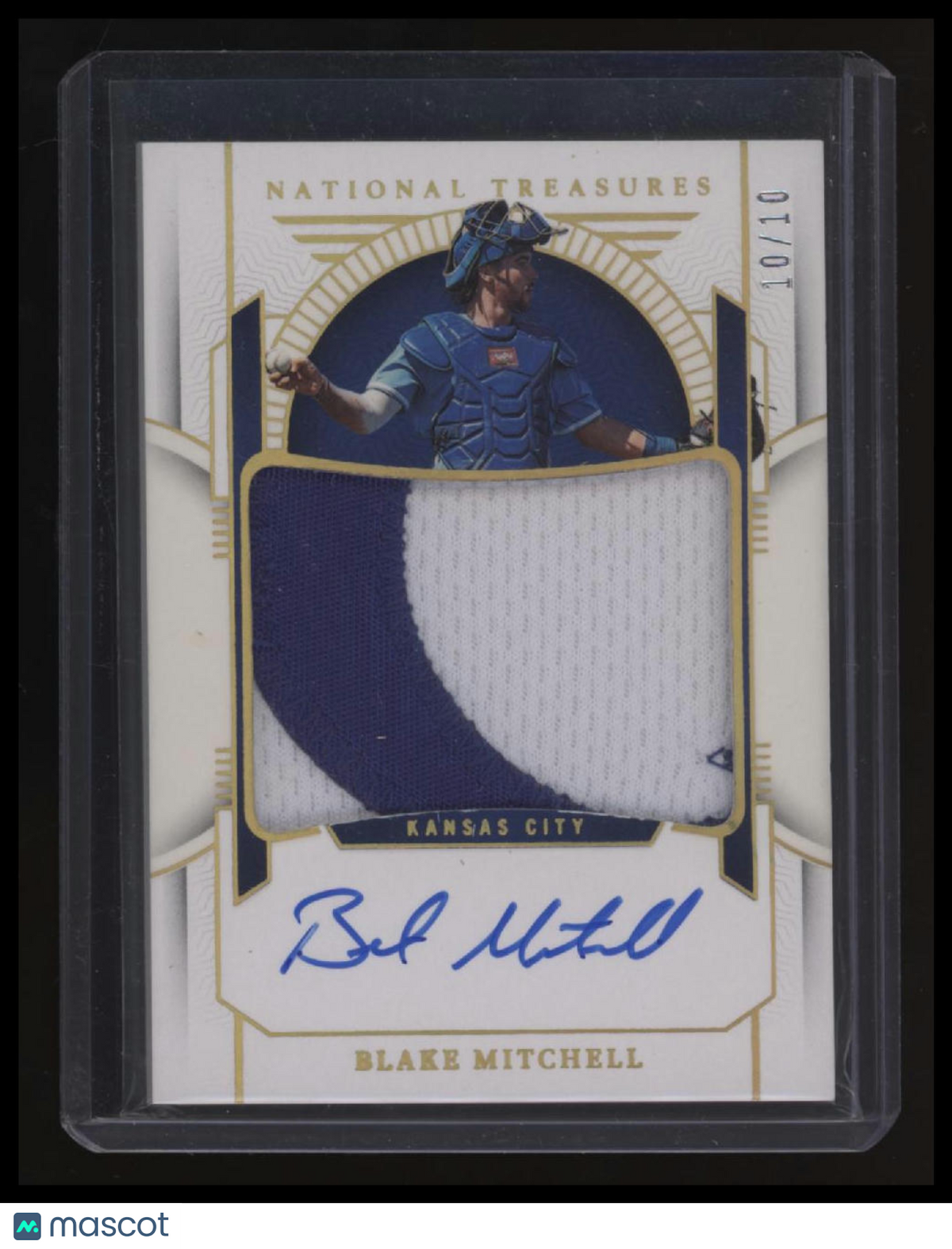 2024 Panini National Treasures Blake Mitchell Prospect Material Sig. Gold #/10