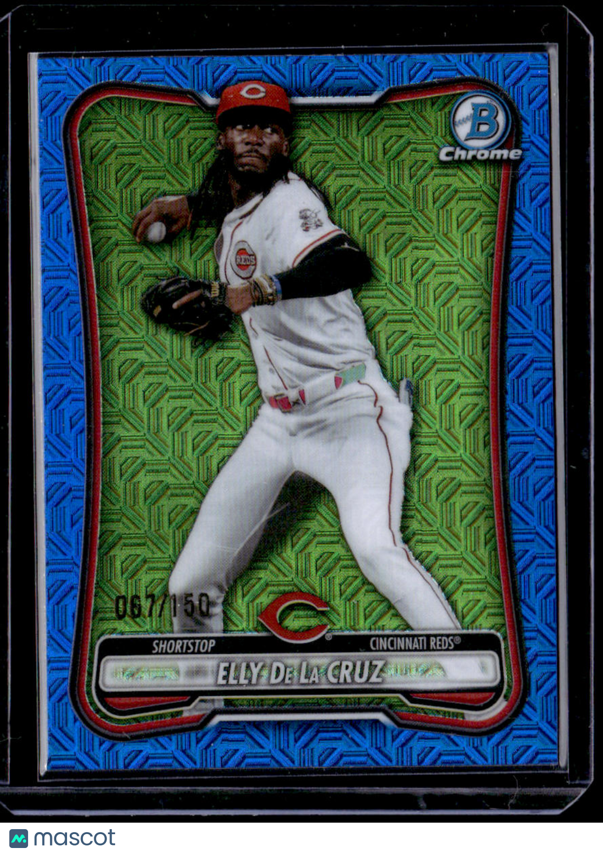 2026 Bowman Elly De La Cruz Chrome Mojo Blue Refractors #/150