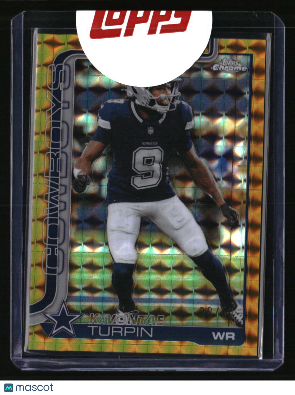 2025 Topps Chrome KaVontae Turpin Gold Geometric Refractor #/50