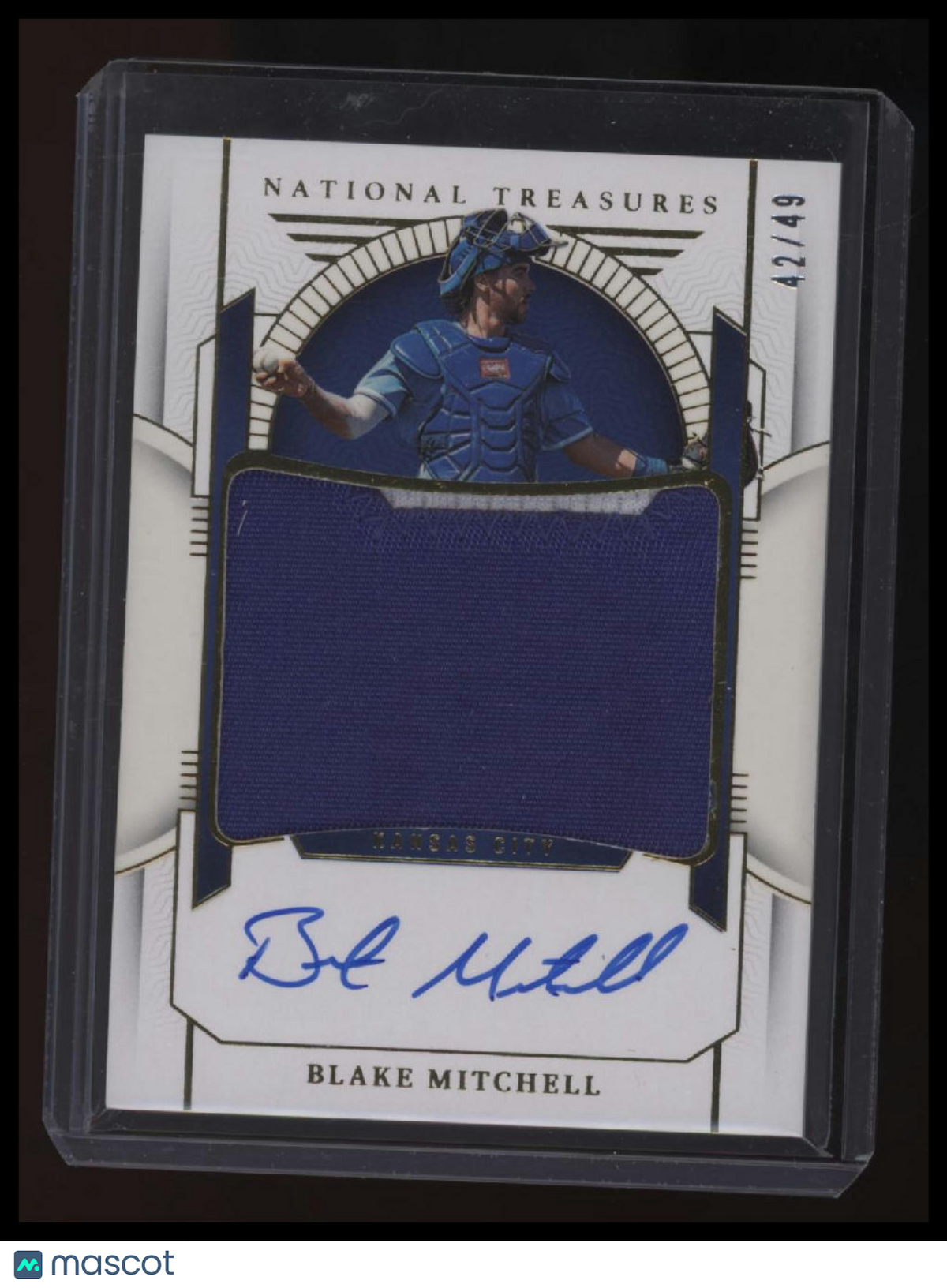 2024 National Treasures Blake Mitchell Prospect Material Signatures Gold #/49
