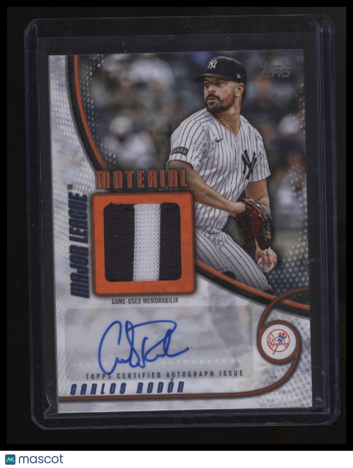 2025 Topps Update Carlos Rodón Major League Material Autographs Orange #/25