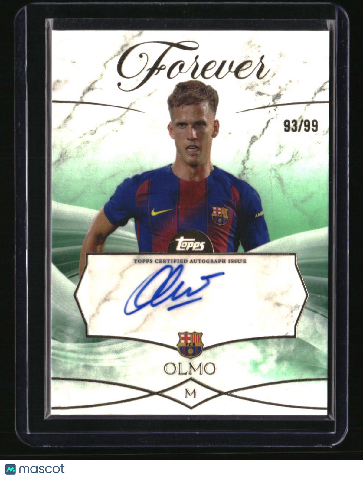 2025-26 Topps Forever FC Barcelona Forever Men's Auto Green Dani Olmo #/99