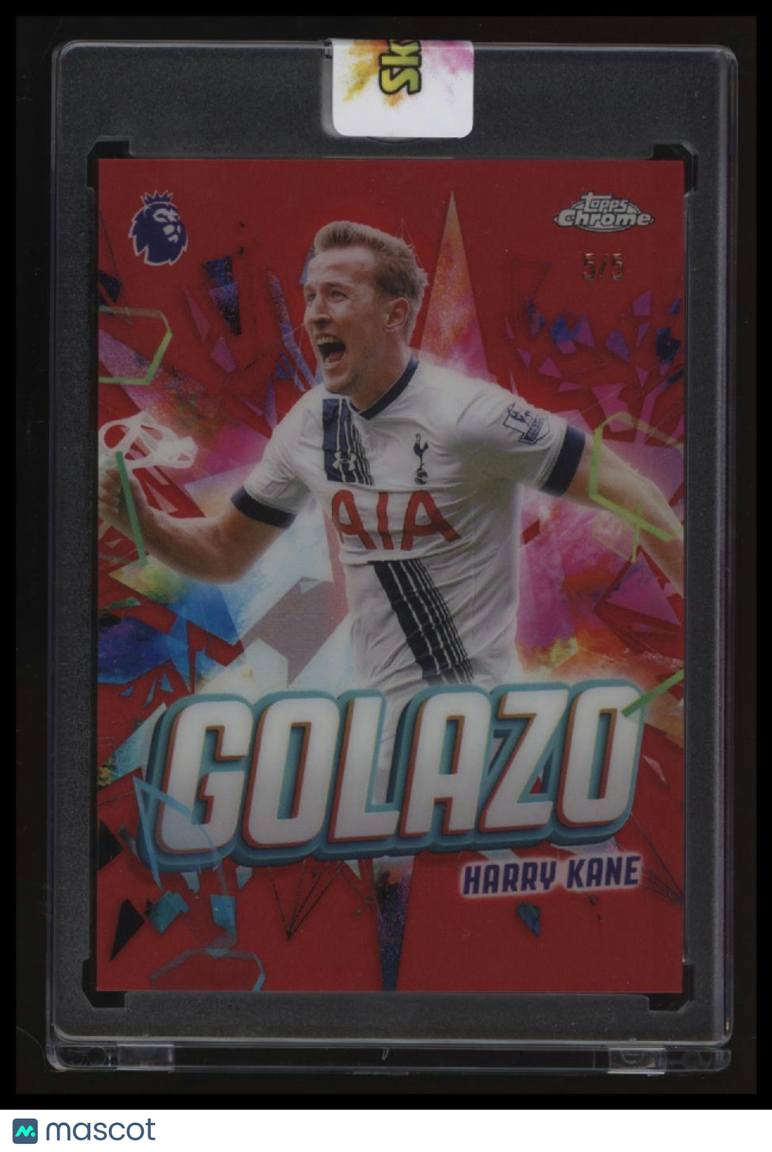 2025-26 Topps Chrome Premier League Harry Kane Golazo Red Bookend! 5/5