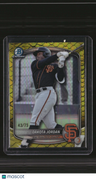 2025 Bowman Draft Dakota Jordan Chrome Yellow Reptilian Refractor #/75