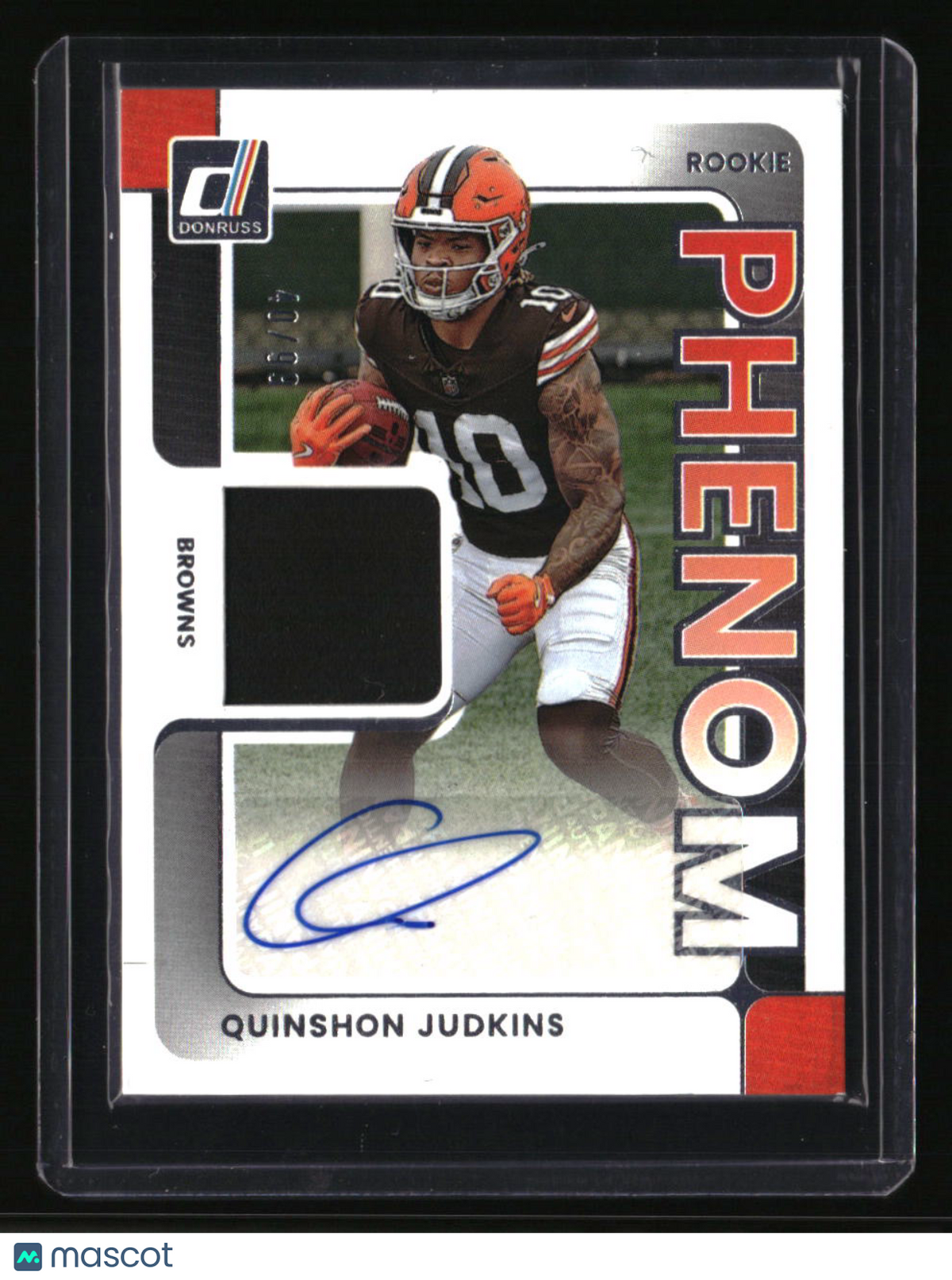 2025 Donruss Quinshon Judkins Rookie Phenom Jersey Autographs #/99