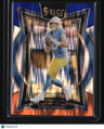 2024 Panini Select Justin Herbert Blue & Orange Prizm Shock #/35