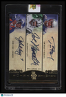 2008 Upper Deck Premier Tom Brady / Joe Namath / John Elway Trio Auto #/15