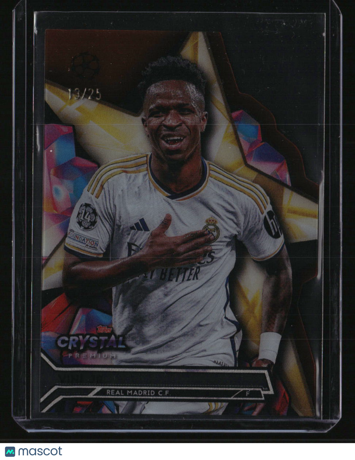 2023-24 Topps Crystal UEFA Champions League Vini Jr. Die-Cut Orange #/25