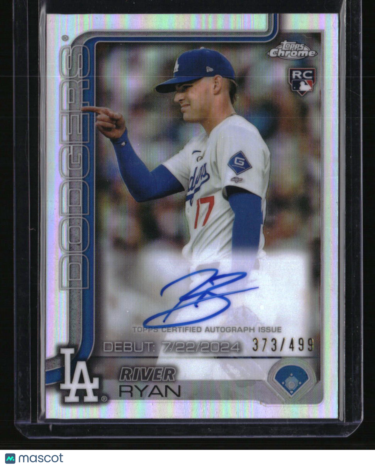 2025 Topps Chrome Update River Ryan Rookie Debut Autographs Refractors #/499