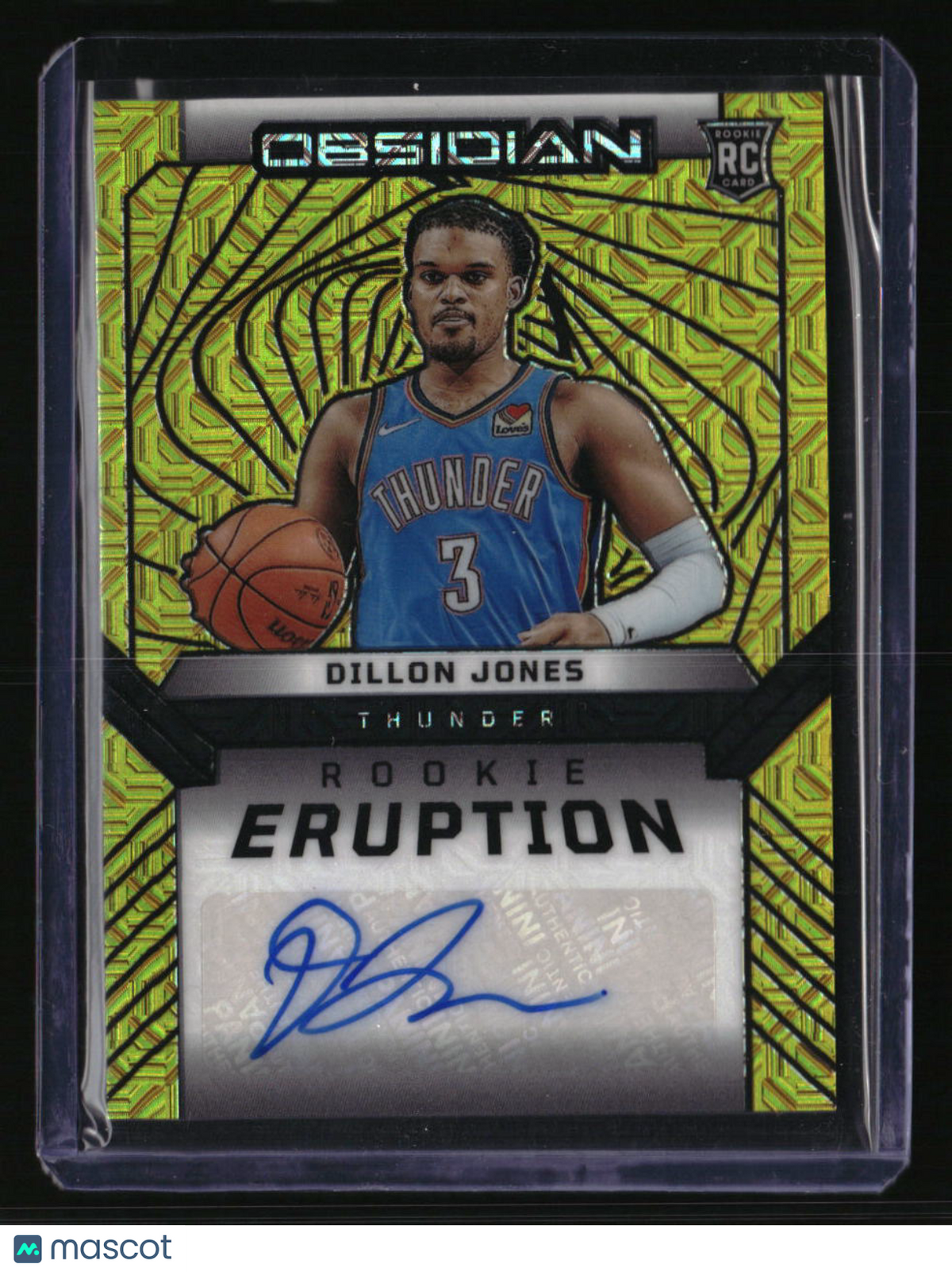 2024-25 Panini Obsidian Dillon Jones Rookie Eruption Auto E.E. Gold Flood #/10