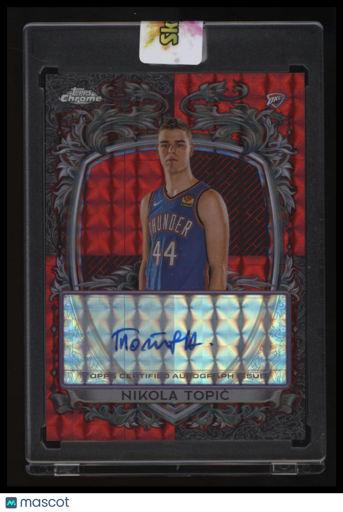 2025-26 Topps Chrome Nikola Topić Signature Style Red Refractors #/5