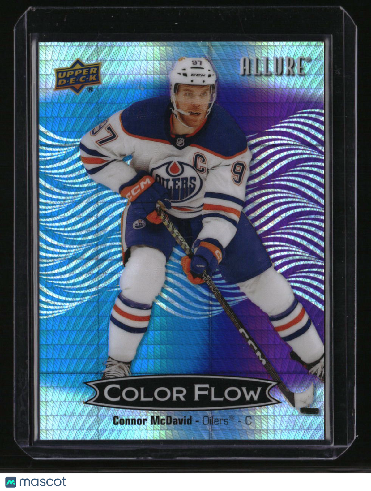 2024-25 Upper Deck Allure Connor McDavid Color Flow Blue-Purple #/25