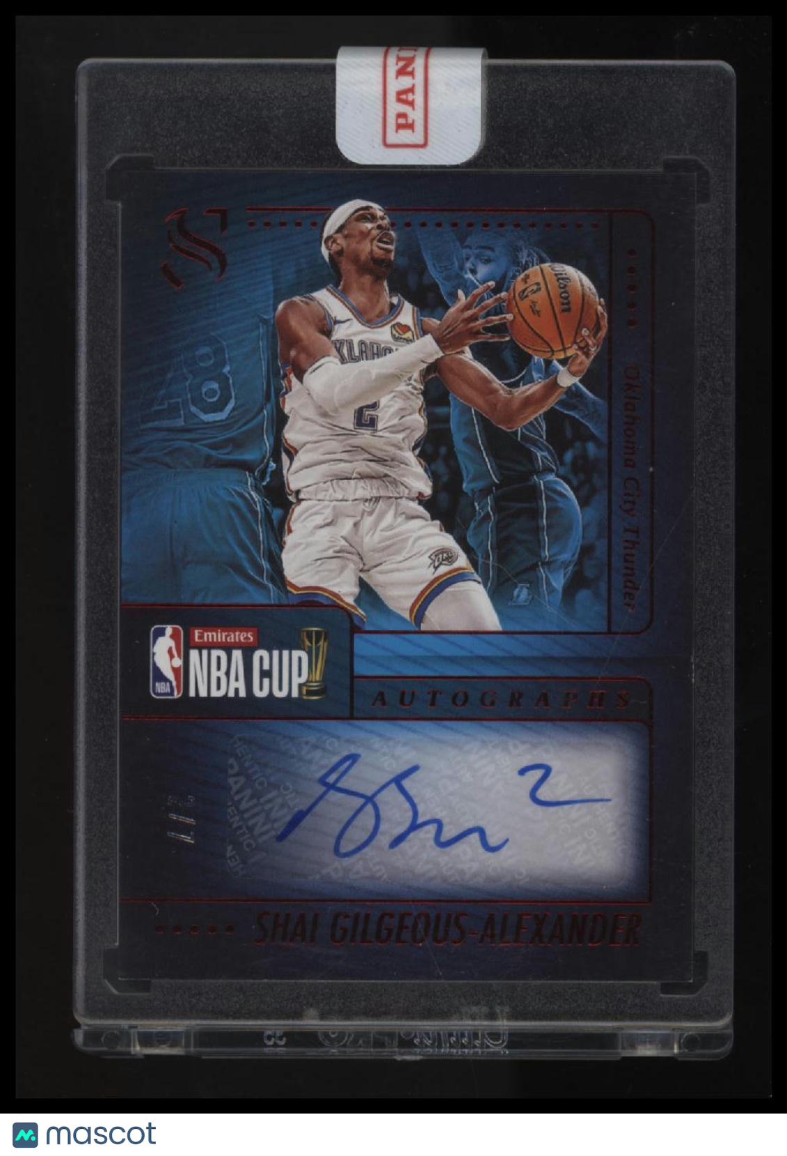 2024 Silhouette Shai Gilgeous-Alexander NBA Cup Auto FOTL Red 2/7 Number Match!