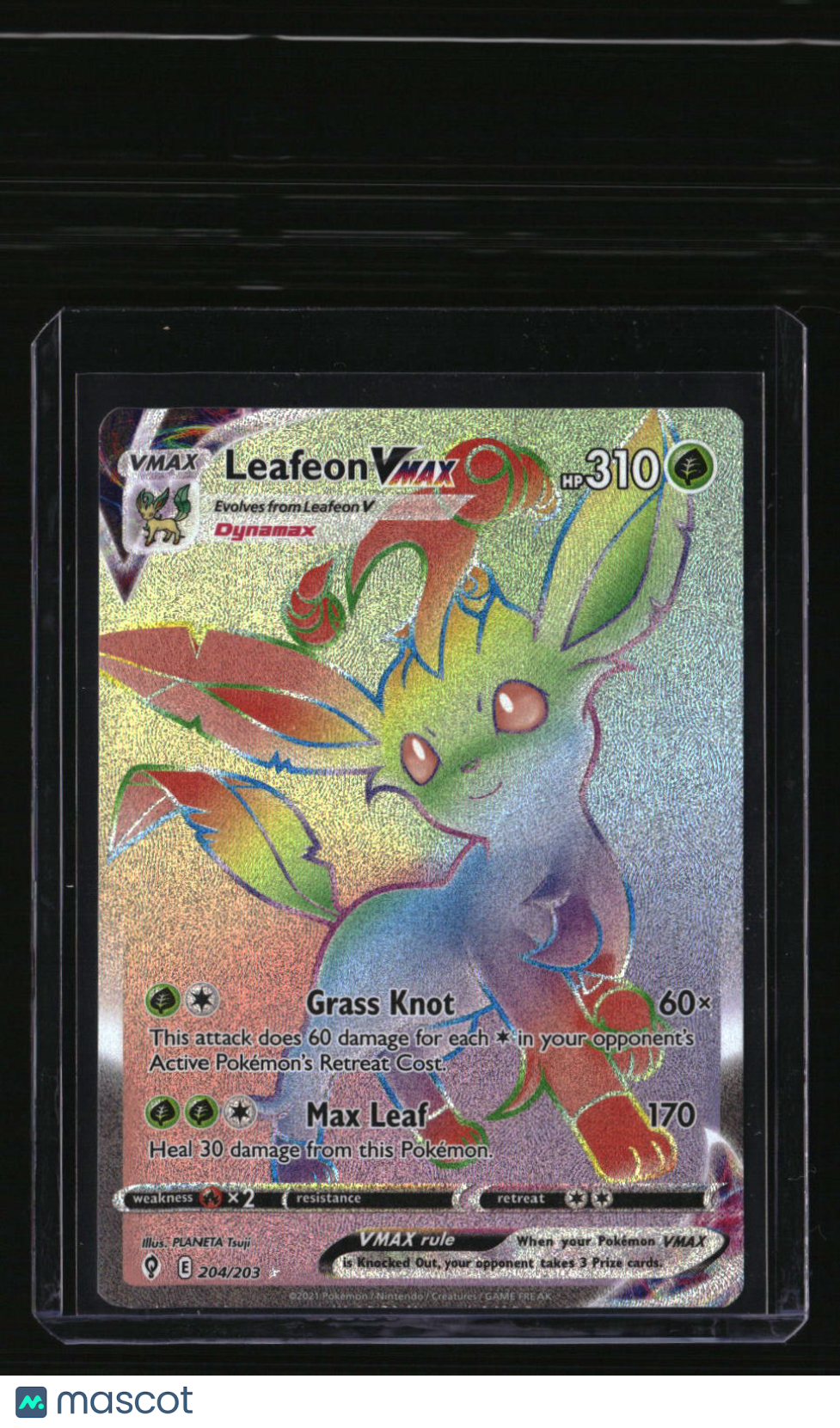 SWSH07: Evolving Skies Leafeon VMAX (Secret)