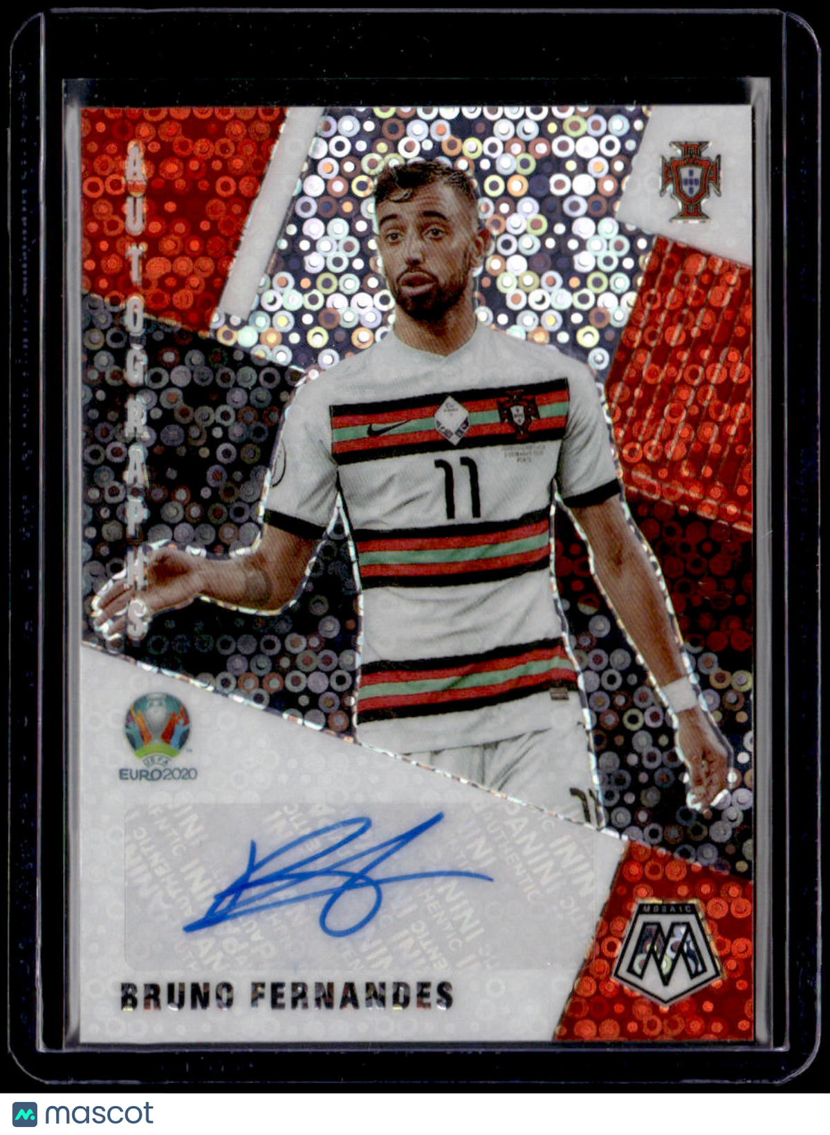 2021 Panini Mosaic UEFA EURO 2020 Bruno Fernandes Autographs Mosaic
