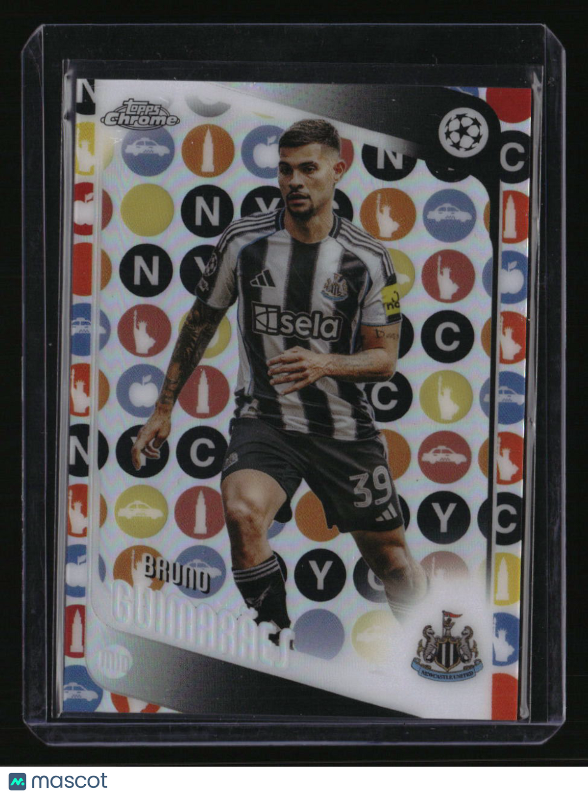 2025-26 Topps Chrome UEFA Club Competitions Bruno Guimarães Big Apple