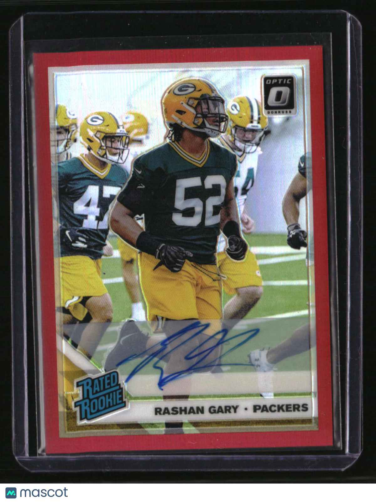 2019 Donruss Optic Rashan Gary Rated Rookies Autographs Red #/50