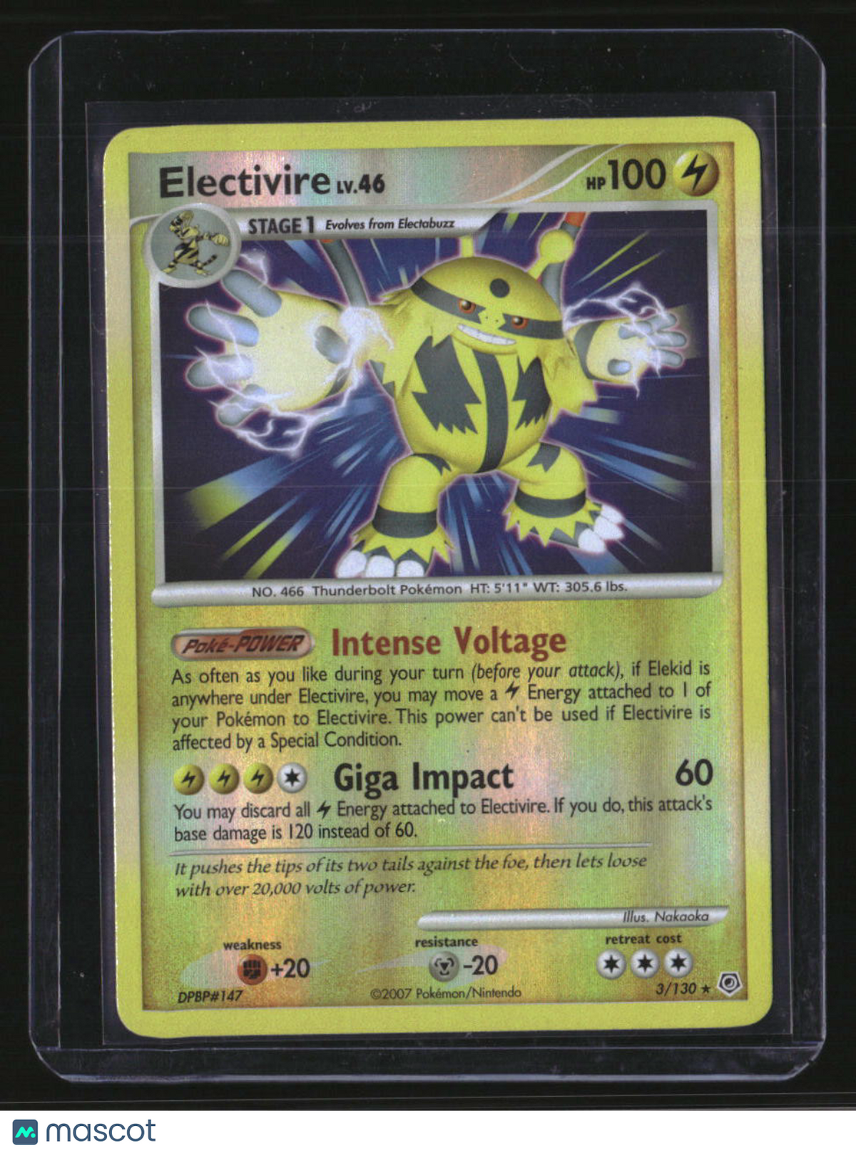 Diamond and Pearl Electivire Reverse Holo