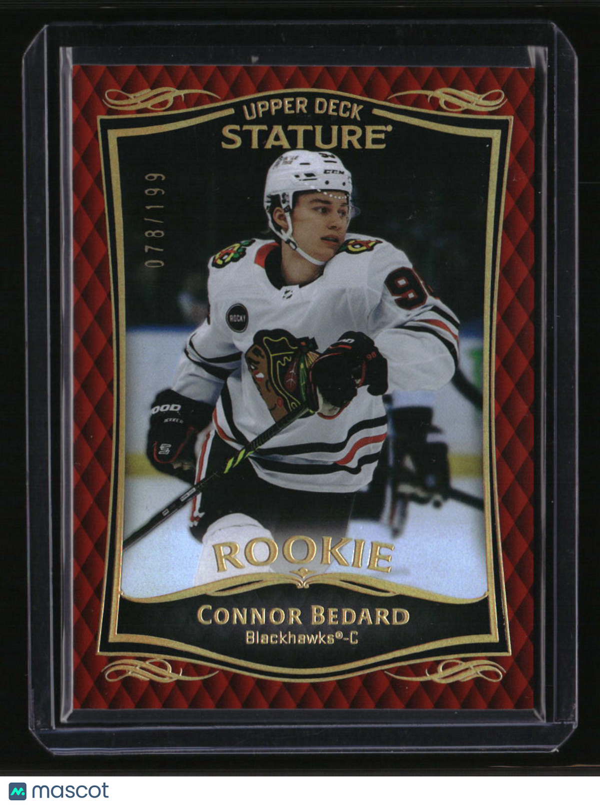 2024-25 Upper Deck Stature Connor Bedard 2023-24 Update - Orange #/199