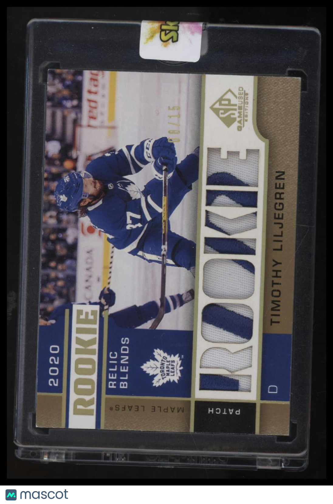 2020-21 SP Game Used Timothy Liljegren Rookie Relic Blends Patch #/15