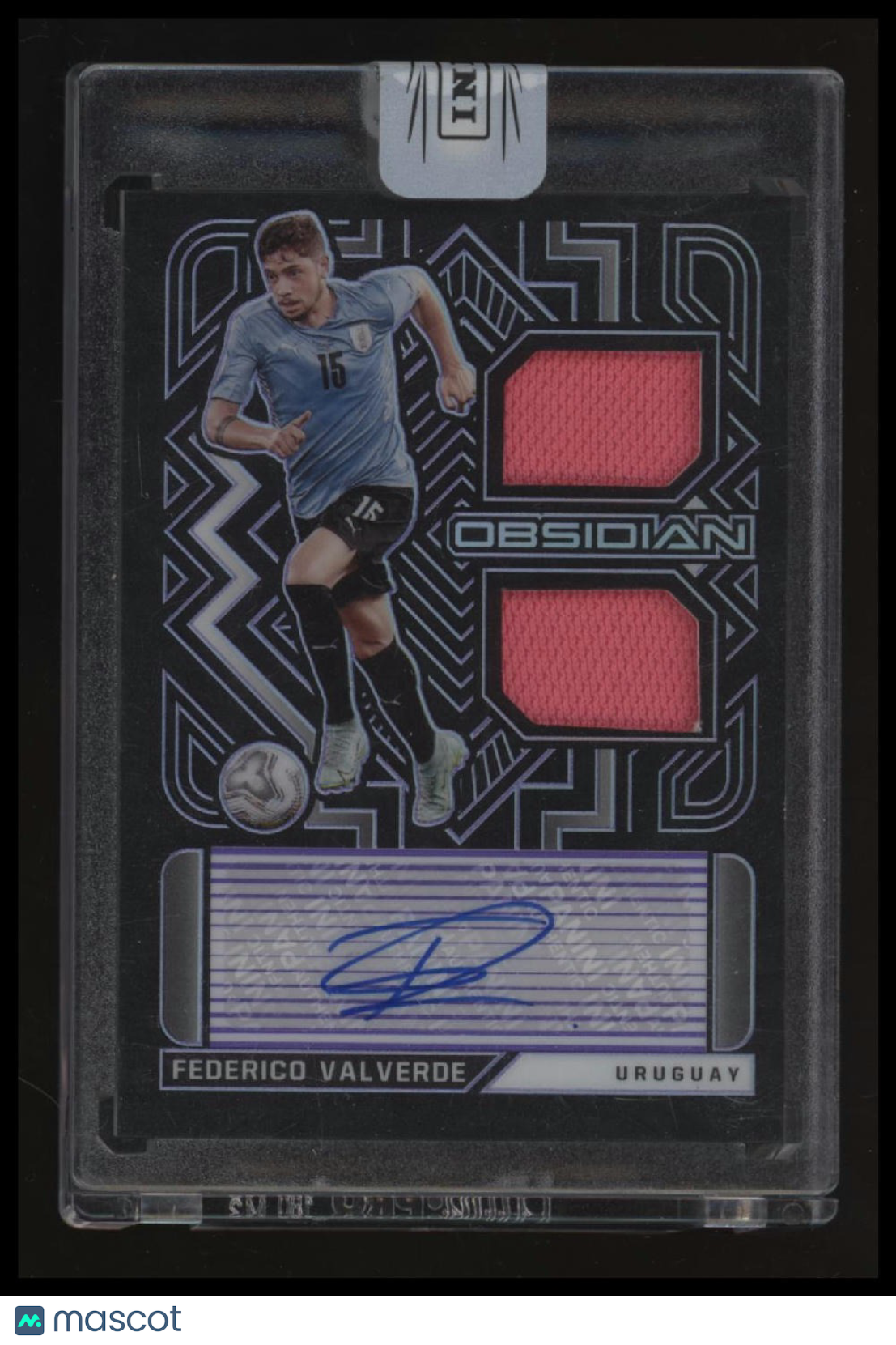 2021-22 Panini Federico Valverde Dual Jersey Ink Electric Etch Purple #/40