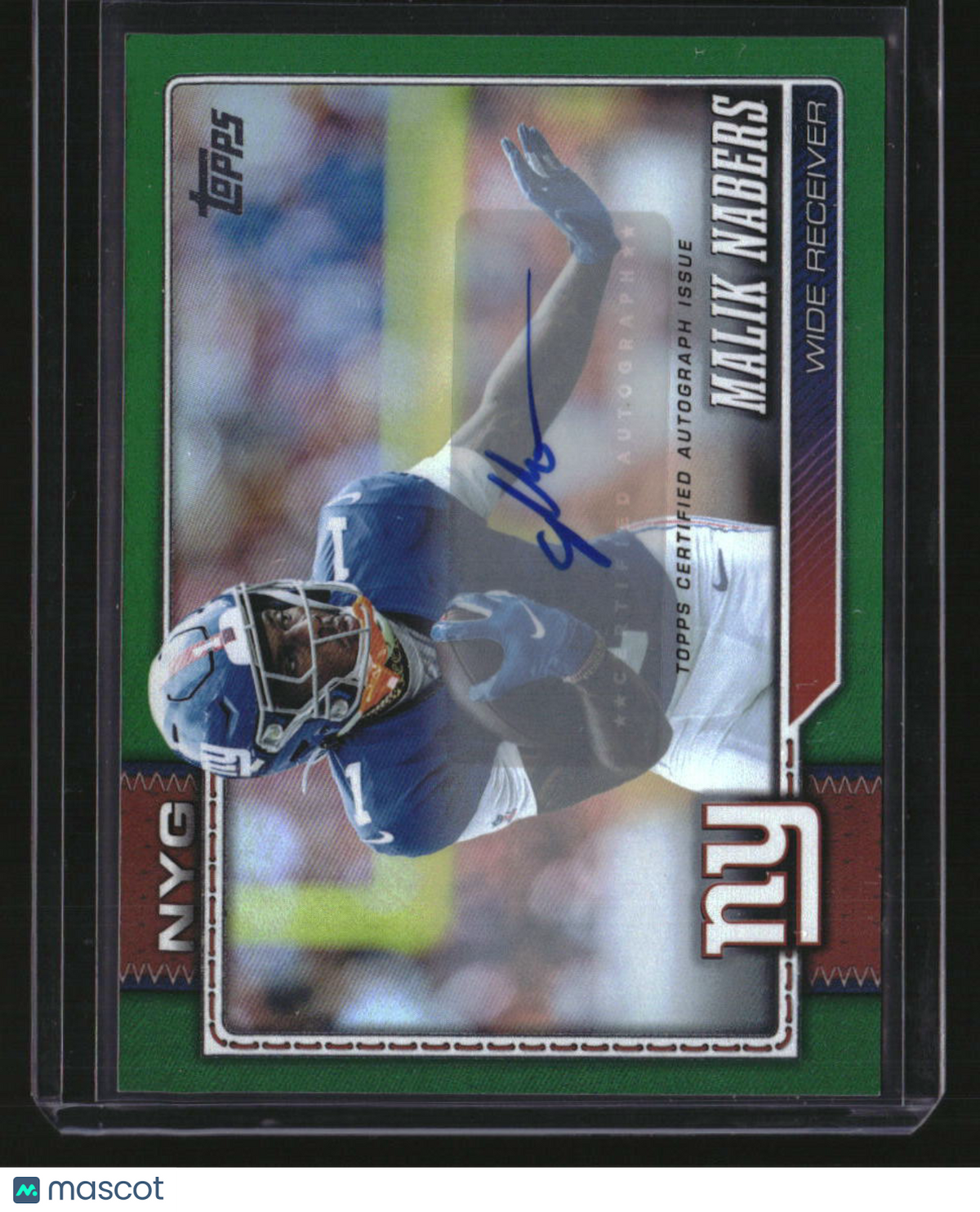 2026 Topps Flagship Malik Nabers Real One Autographs Green #/99