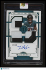 2025 National Treasures Travis Hunter Mat. Sig. RPS Triple Numbers Green #/12