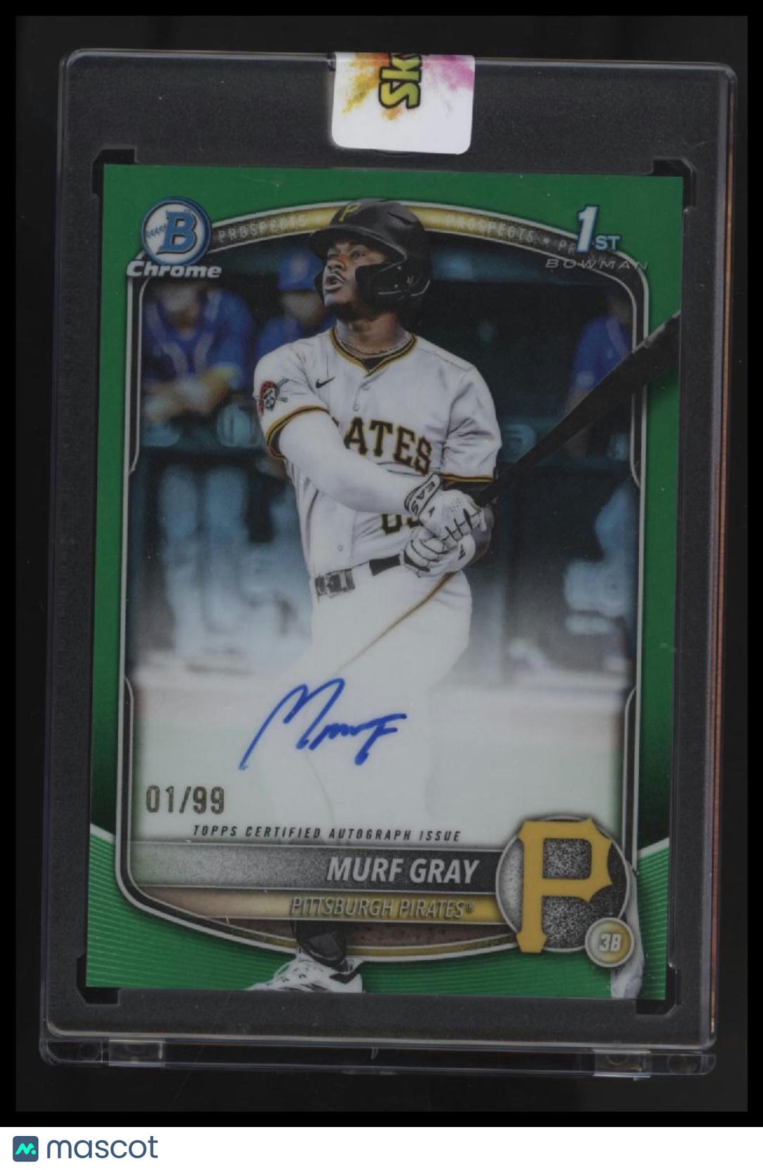 2025 Bowman Draft Murf Gray Chrome Prospect Autographs Green First On Print 1/99