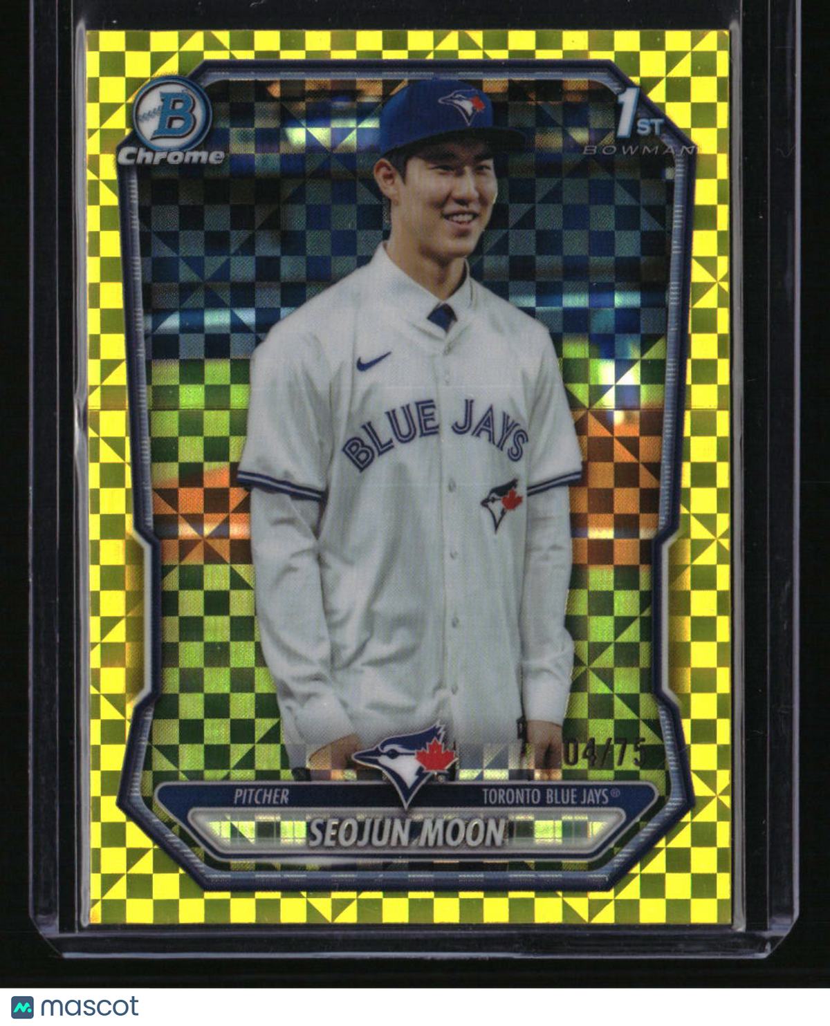 2026 Bowman Seojun Moon Chrome Prospects Yellow X-Fractor #/75