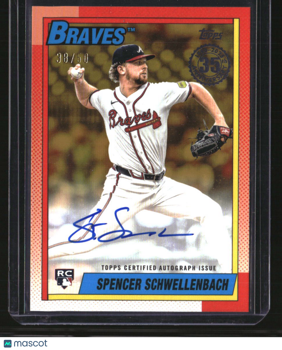 2025 Topps Update Spencer Schwellenbach 35th Anniversary Autographs Gold #/50