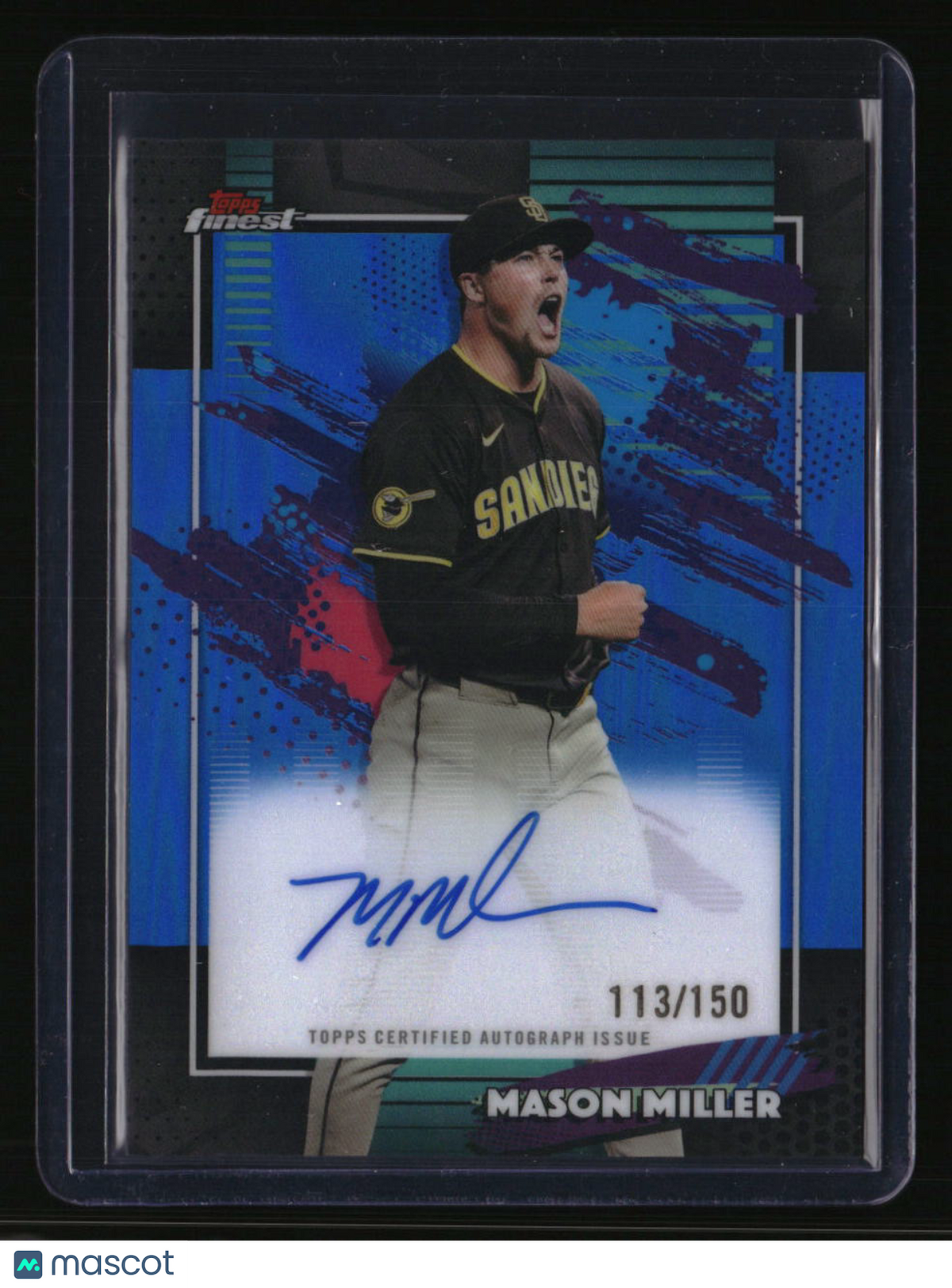 2026 Finest Mason Miller Finest Autographs Blue Refractors #/150