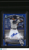 2025 Bowman Draft Aidan West Chrome Prospect Autographs Blue Wave #/150