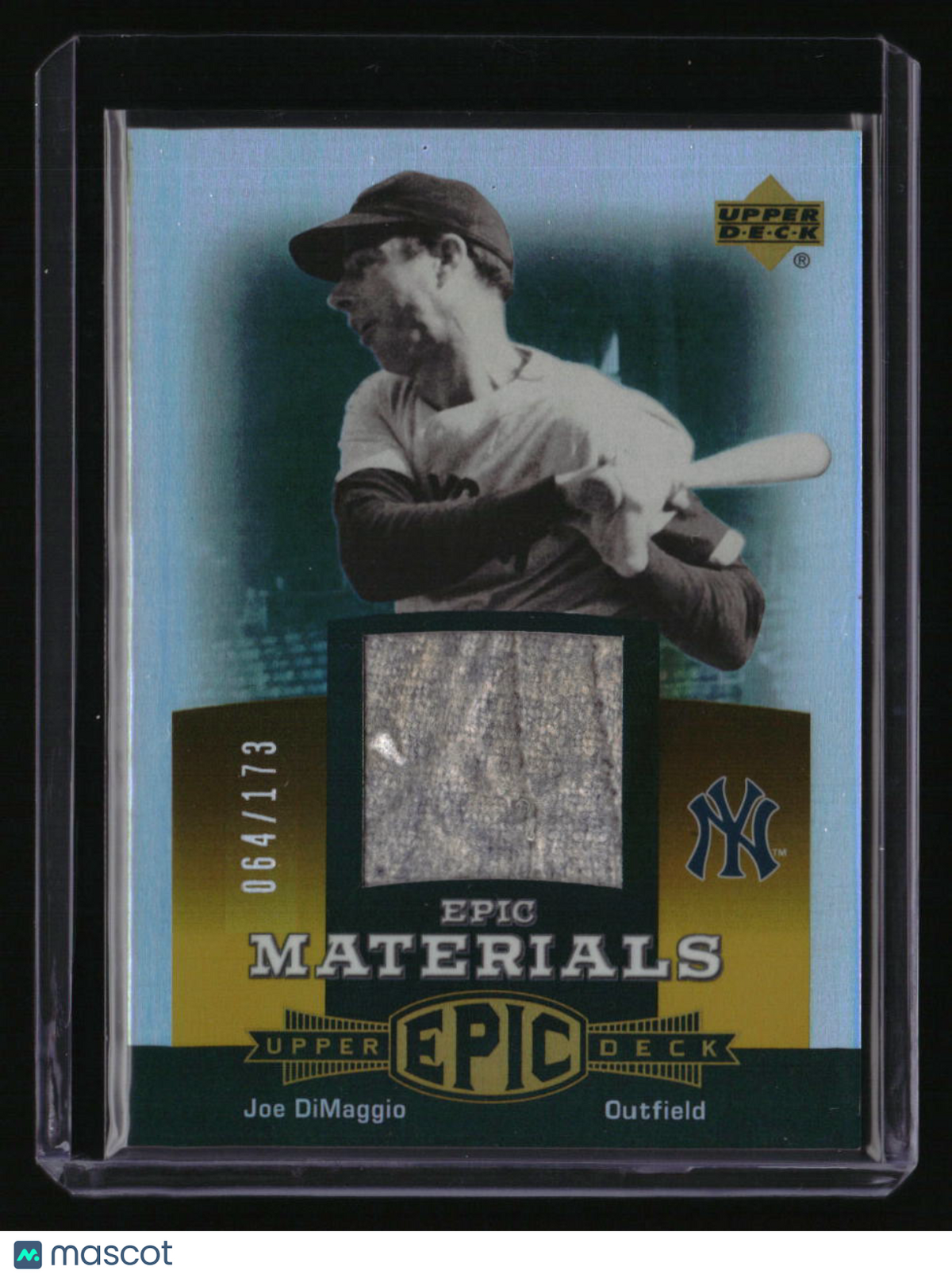 2006 Upper Deck Epic Joe DiMaggio Materials Orange #/173