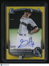 2025 Bowman Draft Griffin Hugus Chrome Prospect Autographs Yellow Refractor #/75