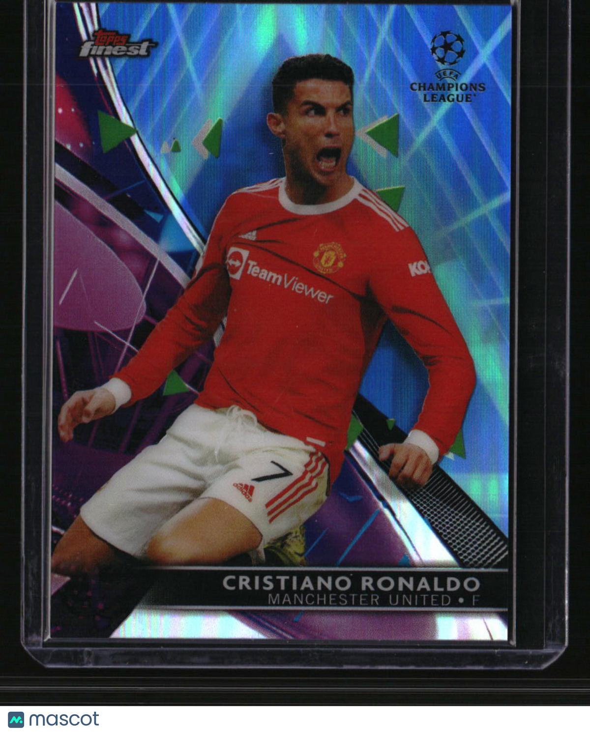 2021-22 Finest UEFA Champions League Cristiano Ronaldo Blue/Aqua Vaporwave #/99