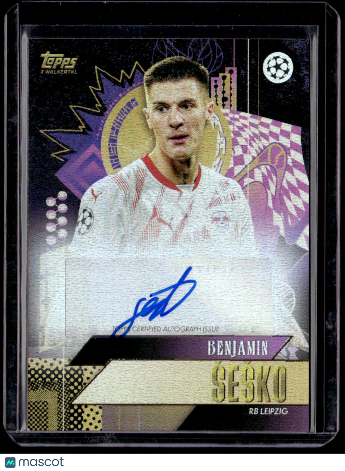 2024-25 Topps Deco UEFA Club Competitions Benjamin Sesko Current Stars Auto