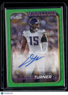 2024 Topps Chrome Dallas Turner Rookie Autographs Green Refractor #/99