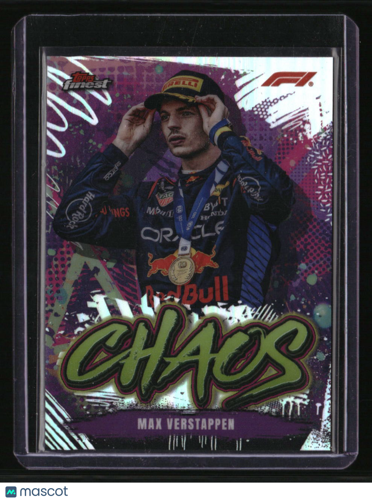 2024 Topps Finest Formula 1 Max Verstappen Chaos Refractor