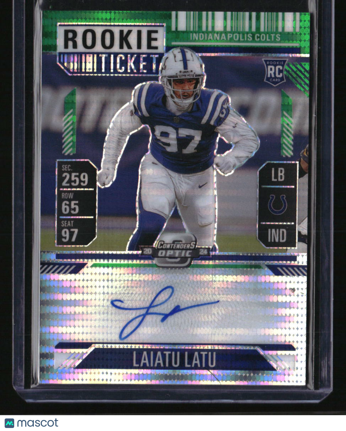 2024 Panini Contenders Optic Laiatu Latu Green Pulsar #/30