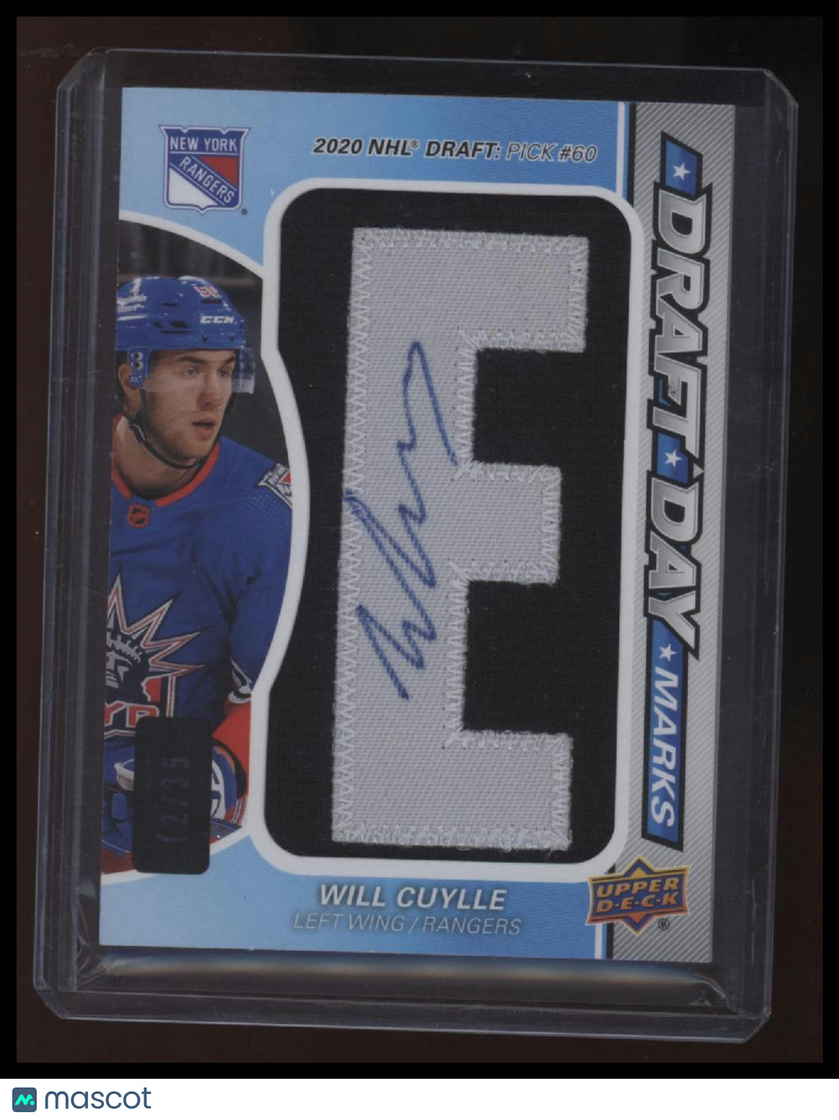 2023-24 SP Game Used Will Cuylle Draft Day Marks #/35